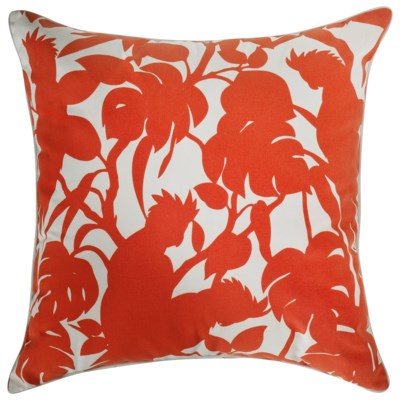 Florence Broadhurst Cockatoos Red Pillow 22x22